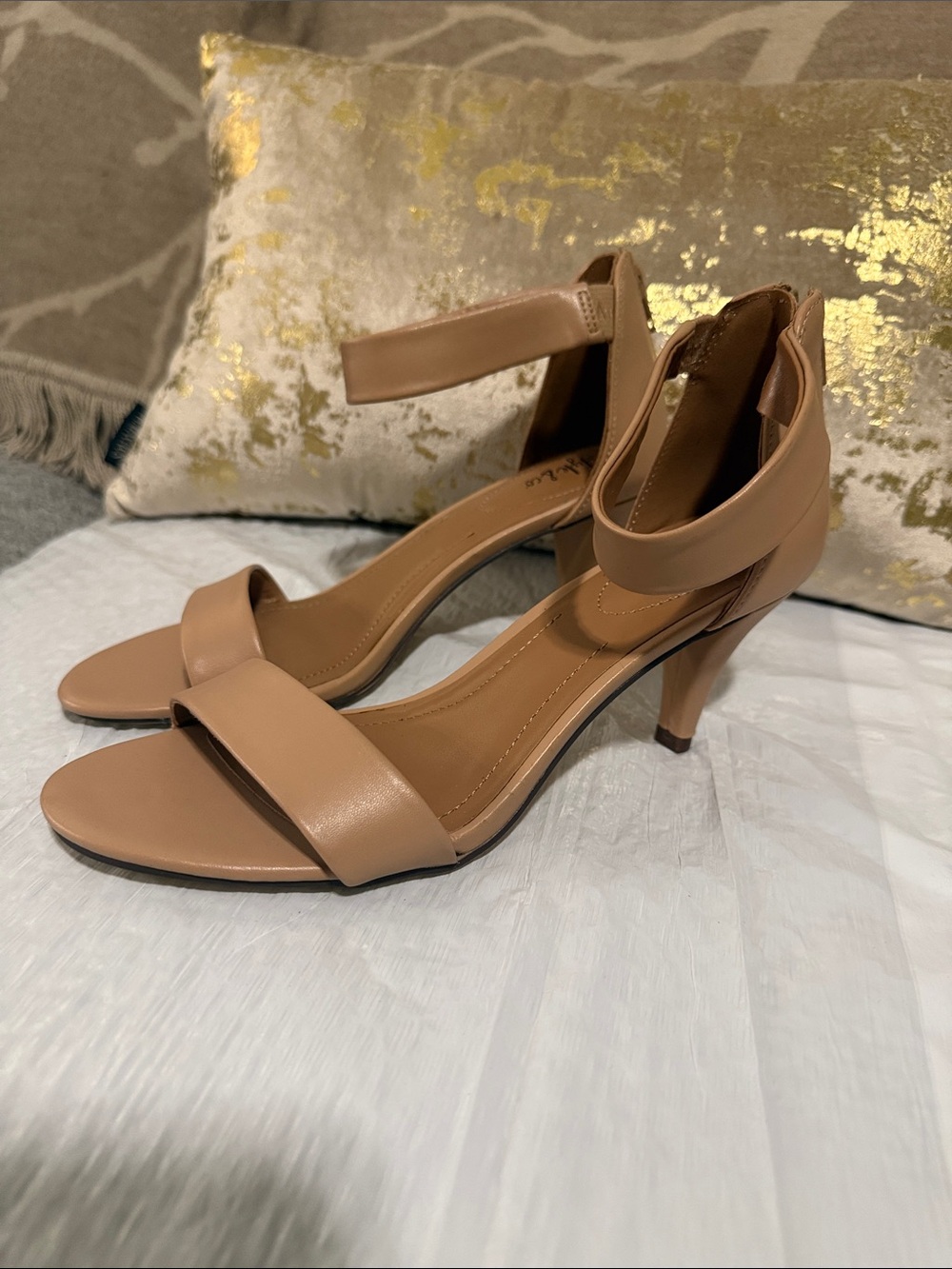 Style & Co Nude Ankle Strap Heel Sandals Size 8M - Picture 10 of 10